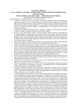 Statuto costitutivo SLAI COBAS PER IL.SINDACATO DI