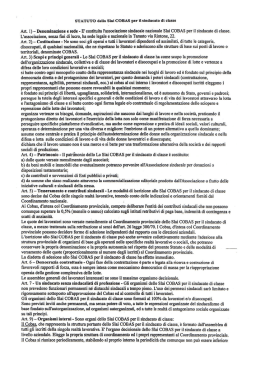 STATUTO dello Stai CDBAS per il sindacato di classe