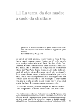 1.1 La terra, da dea madre a suolo da sfruttare