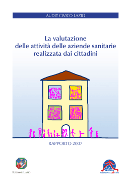 Scarica il Rapporto Audit civico Lazio 2008/2009