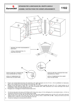 istruzioni per il montaggio del gruppo angolo assembly instructions