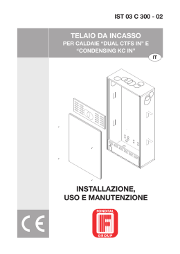INSTALLAZIONE, USO E MANUTENZIONE