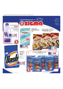 Latte UHT GRANAROLO P.S. Detersivo Lavatrice DASH