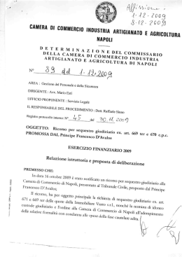 UFFICIO PROPONENTE : Servizio Legale