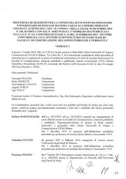 chiamata ai sensi dell`art. 18, comma 1 della legge 30