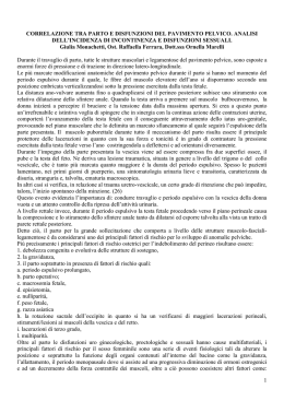 correlazione tra parto e disfunzioni del pavimento pelvico