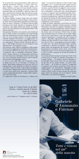 Gabriele d`Annunzio e Firenze