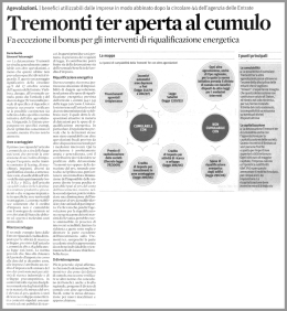 TREMONTI TER APERTA AL CUMULO di Dario Deotto e Giovanni