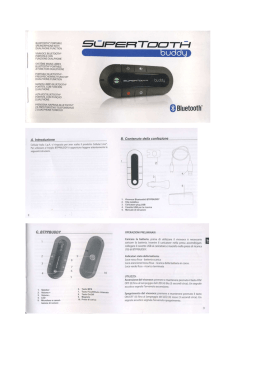 Manuale Utente Supertooth Buddy