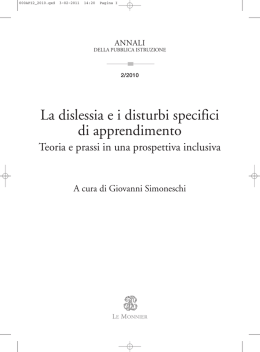 La dislessia e i disturbi specifici di apprendimento