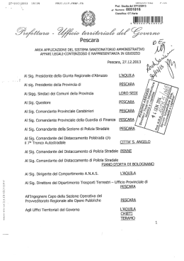 Nota Prefettura di Pescara del 27.12.2013