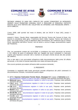 Verbale di gara - Comune di Ayas