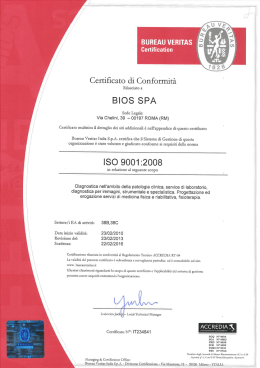 certificato di conformità bureau veritas