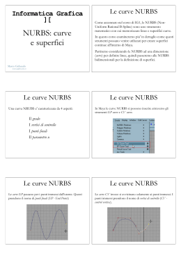 NURBS: curve e superfici - Dipartimento di Informatica