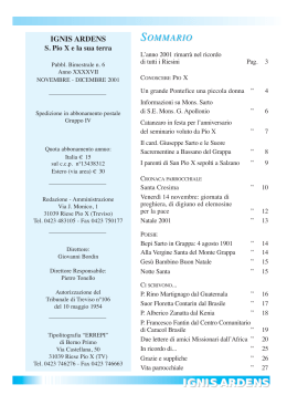 Novembre-Dicembre - fondazione giuseppe sarto