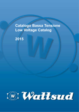 Catalogo Bassa Tensione Low Voltage Catalog 2015