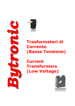 (Bassa Tensione) Current Transformers (Low Voltage)
