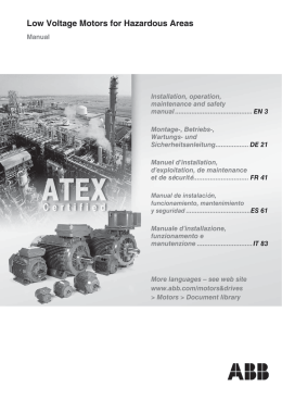 Low Voltage Motors for Hazardous Areas