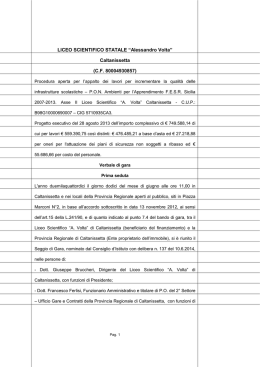 verbale di commisssione gara di