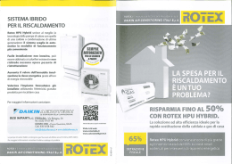 ROTEX è il marchio della DiVÌsione Riscaldamento di