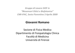 Romano Giovanni - SIOF Società Italiana di Ottica e Fotonica