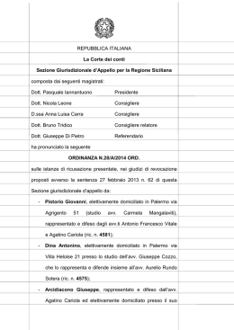 Sezione giurisdizionale d`Appello per la Regione