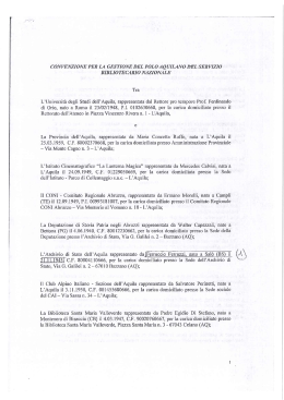 convenzione per la gestione del polo aquila no del ser vizio