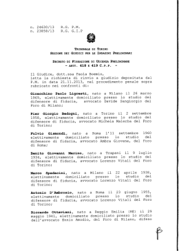 Decreto del Tribunale di Torino