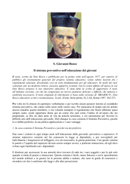 Il sistema preventivo