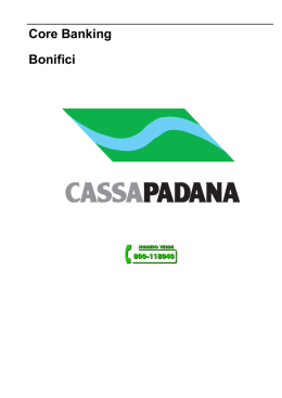 Manuale Bonifici