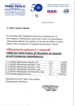 Allineamento Assi con LASER JOSAM