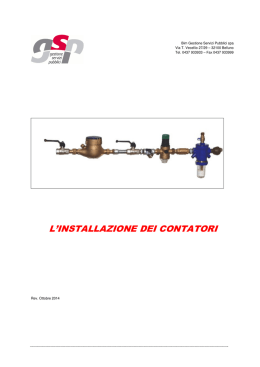 L`INSTALLAZIONE DEI CONTATORI - Bim Gestione Servizi Pubblici