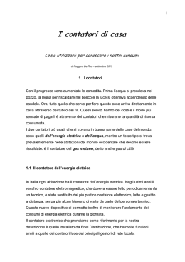 La lettura dei contatori di casa
