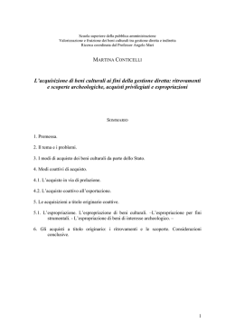 La gestione diretta - Scuola Nazionale dell`Amministrazione
