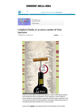 I migliori d`Italia, le ...Wine Spectator | DiVini