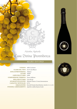 VITIGNO: CLASSE DEL VINO: ZONA DI PROVENIENZA: ETTARI