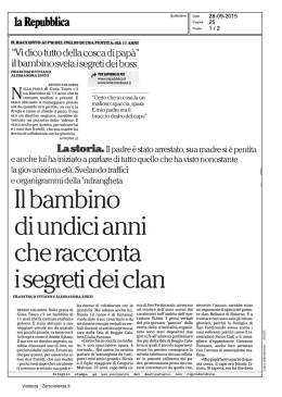 &ldquo;Vi dico tutto della cosca di pap&agrave;&rdquo;