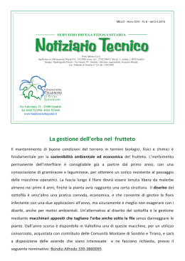 Notiziario Tecnico - Fondazione Fojanini