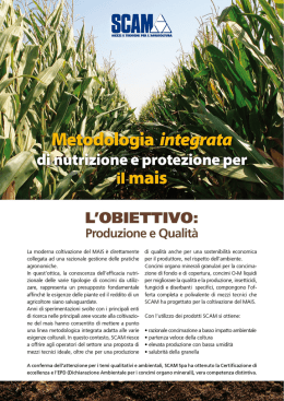 Metodologia integrata SCAM concimazione e difesa per il mais