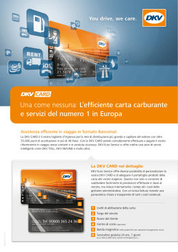I vantaggi in sintesi - DKV EURO SERVICE GmbH + Co. KG