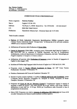 CURRICULUM VITAE E PROFESSIONALE
