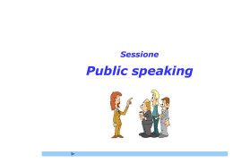 Lezione 12 - Public speaking