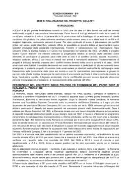 DESCRIZIONE DEL CONTESTO SOCIO POLITICO ED
