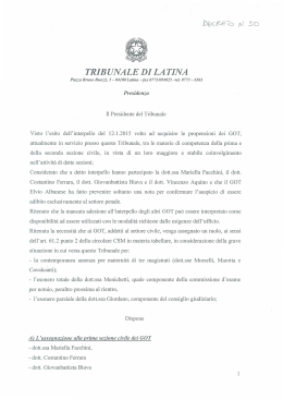 decreto 30 del 2015 - Ordine degli Avvocati di Latina