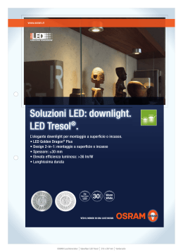 Soluzioni LED: downlight. LED Tresol®.