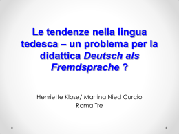 Le tendenze nella lingua tedesca