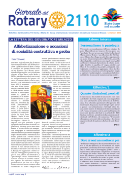 Settembre 2015 - Rotary Distretto 2110