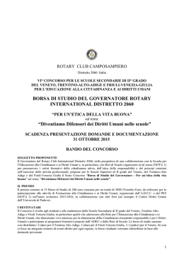 Bando Borsa di studio del Governatore