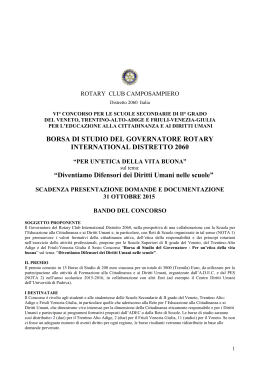 Bando Borsa di Studio