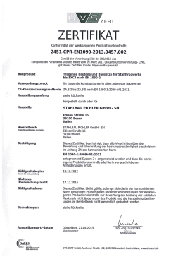 ZERTIFIKAT - Stahlbau Pichler